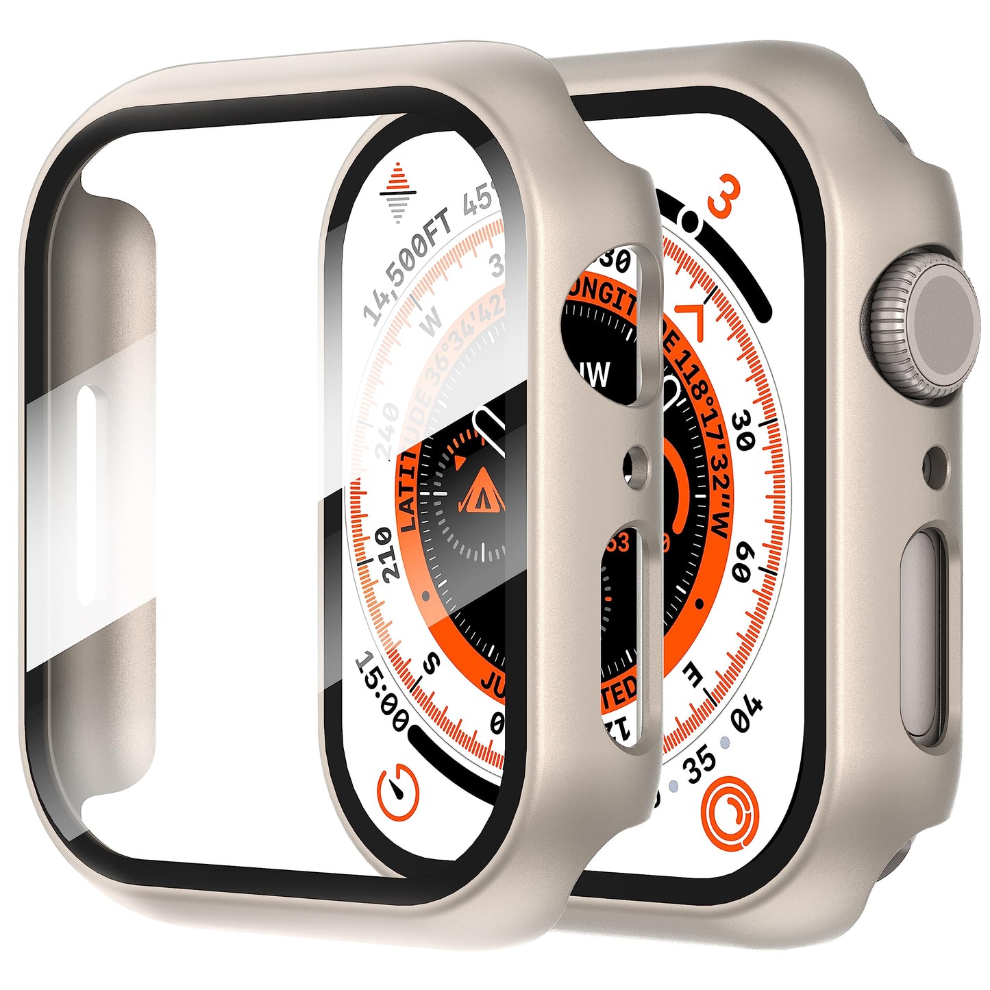 Diruite Suoman zašèitni ovitek za Apple Watch Series 45 mm metalic