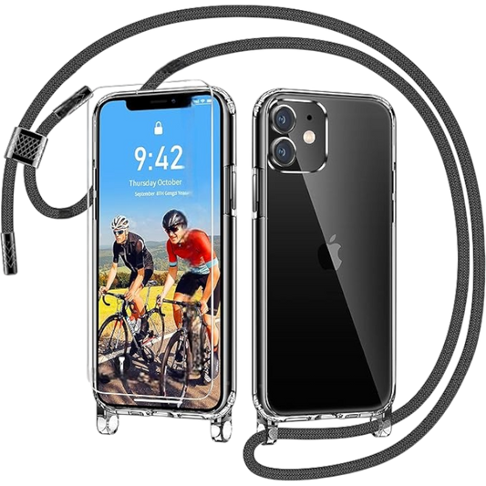 Komplet ovitek z vrvico + zaščitno steklo za iPhone 11 – AROYI