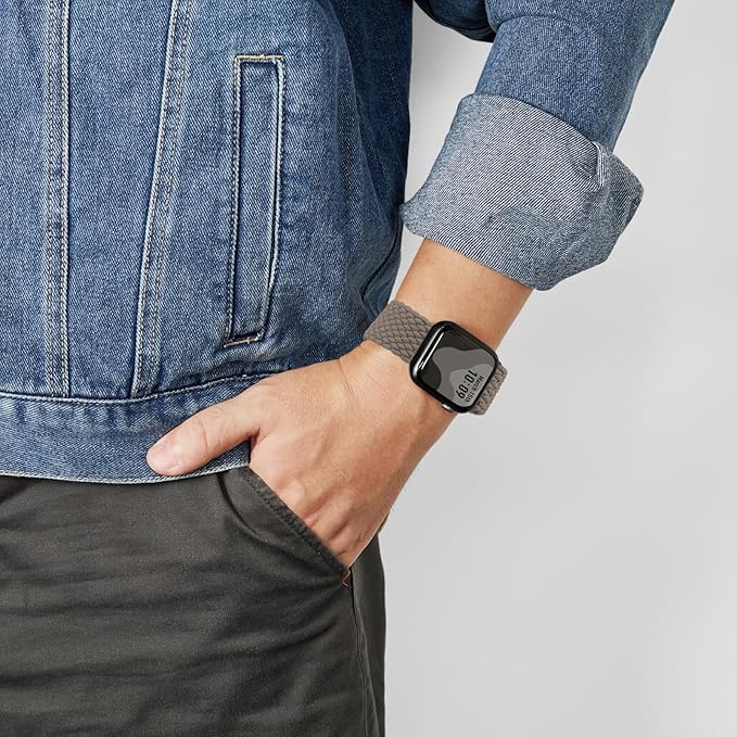 Najlonski pleteni pašček za Apple Watch 42mm / 41mm / 40mm / 38mm – barva kamna