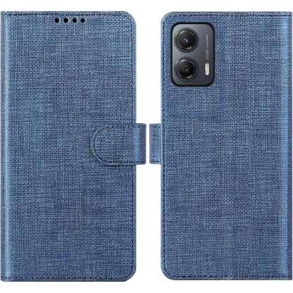 Preklopna torbica "Foluu" za Motorola Moto G53 5G, modra – Modra