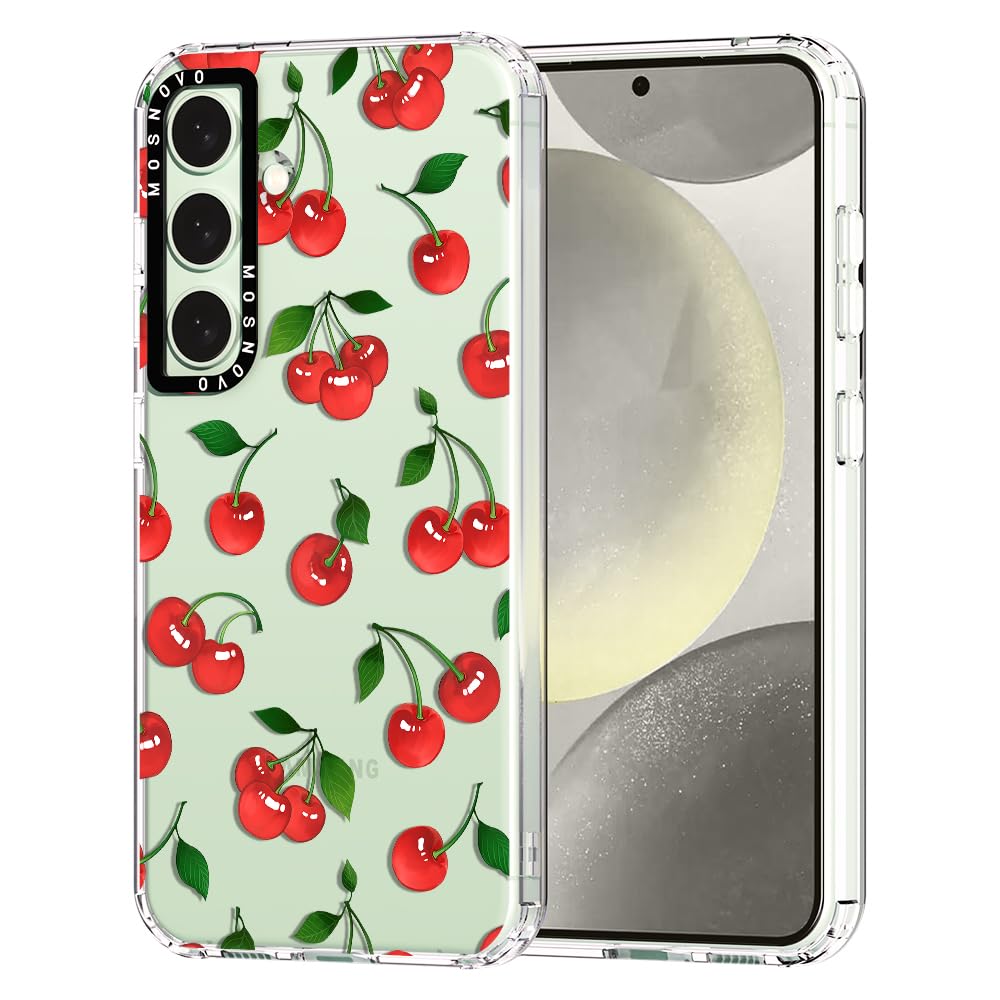 Ovitek MOSNOVO za Samsung Galaxy S24 Plus Sweet Cherry, prikupen motiv češenj z robustno zaščito