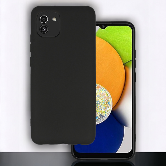 Silikonski ovitek "matt" za Samsung Galaxy A03 - Črna – Infostyle – Črna / Silikon