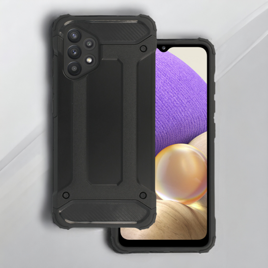Silikonski ovitek "armor carbon" za Samsung Galaxy A32 4G - Črna – Infostyle – Črna / PC + TPU silikon