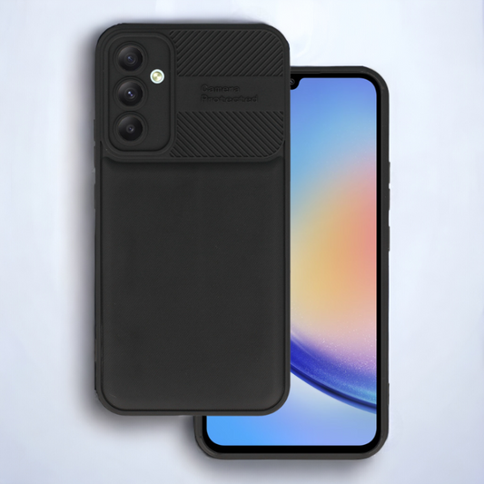 Silikonski ovitek "Camera Protected" za Samsung Galaxy A24 4G - črna – Infostyle – Črna / TPU silikon