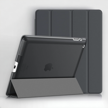 Preklopna torbica "Translucent" za tablični računalnik Apple iPad 2/3/4 – JETech – Temno modra / PC + mikrovlakna