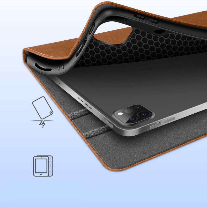 Preklopna torbica za tablični računalnik Apple iPad Pro 12.9 6th-3rd gen. (2022, 2021, 2020, 2018) z držalom za pisalo –