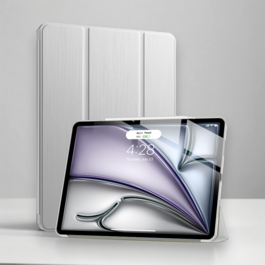 Preklopna torbica "Slim" za tablični računalnik Apple iPad Pro 11" 2021 – Soke – Srebrna / Umetno usnje + PC