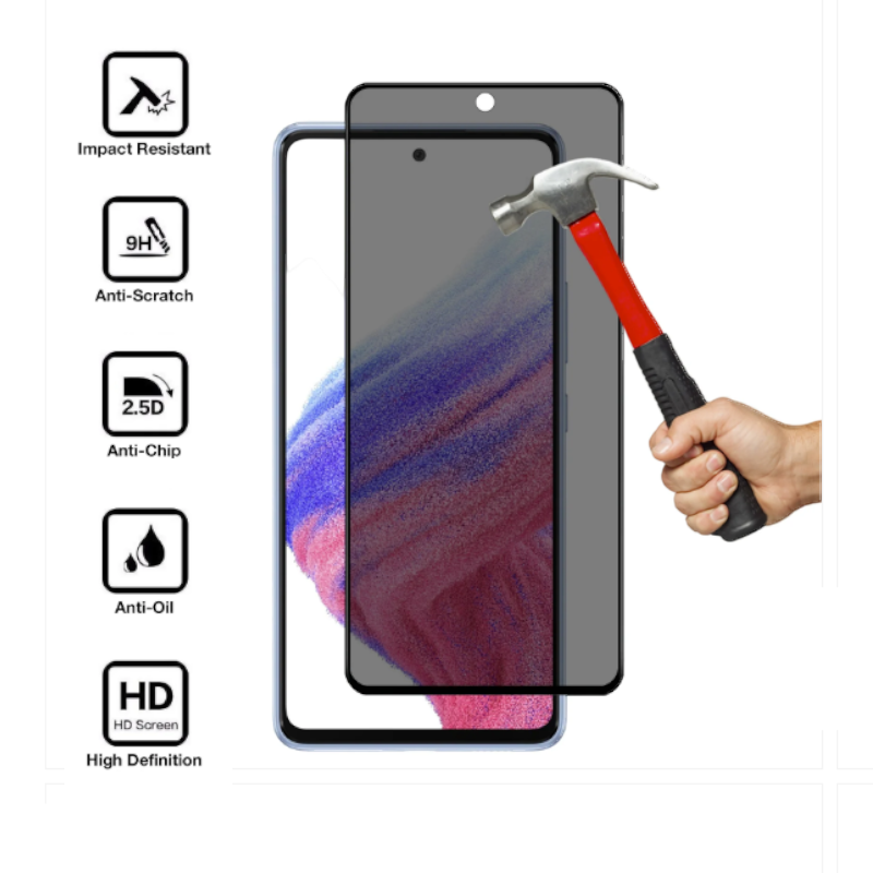 Zatemnjeno kaljeno zaščitno steklo za zaslon za Samsung Galaxy A53 5G – Infostyle