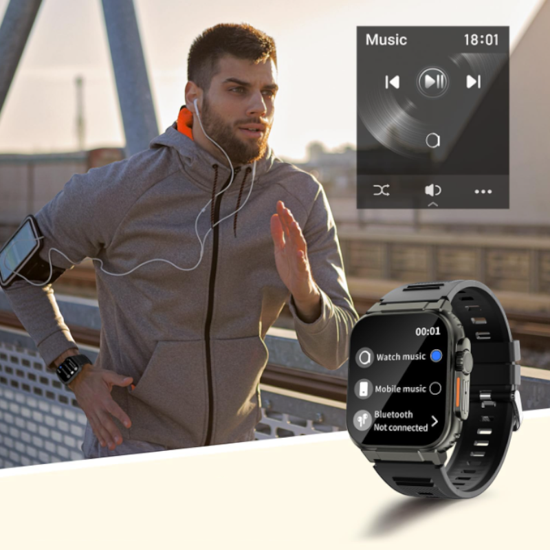 Pametna moška ura "Ultra" 2.0'' – Infostyle – Črna