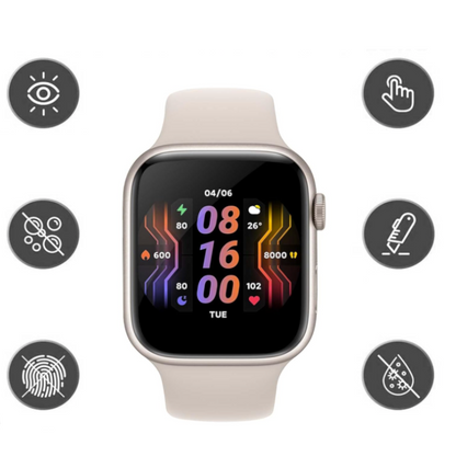 Zaščitno kaljeno steklo "Bodyguard" za pametno uro Apple Watch Series 9/8/7 (45 mm) – Infostyle
