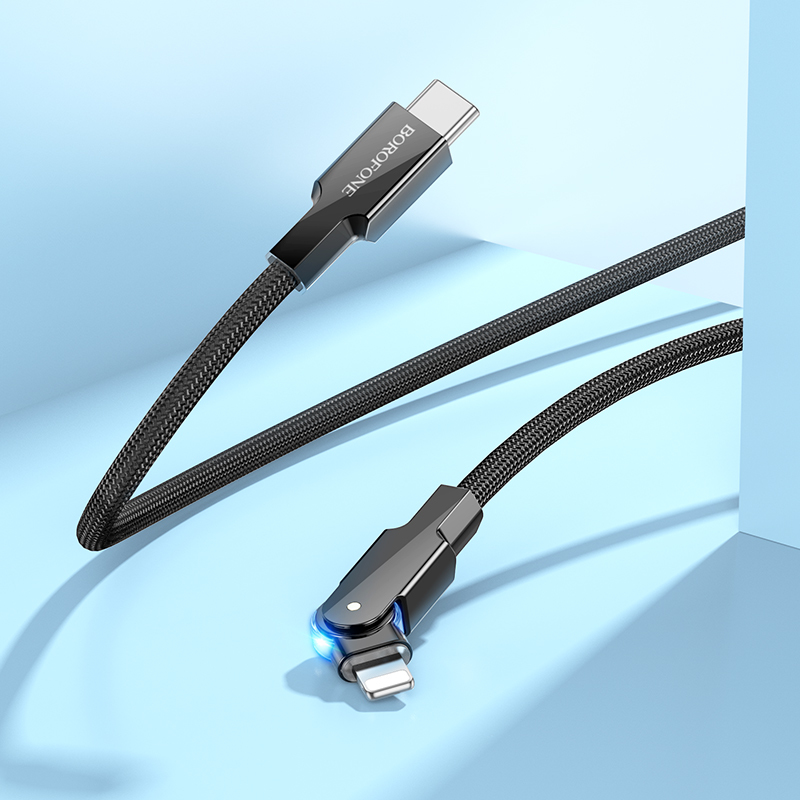 Polnilni in podatkovni kabel "BU41 rotating" USB C - lightning – Borofone