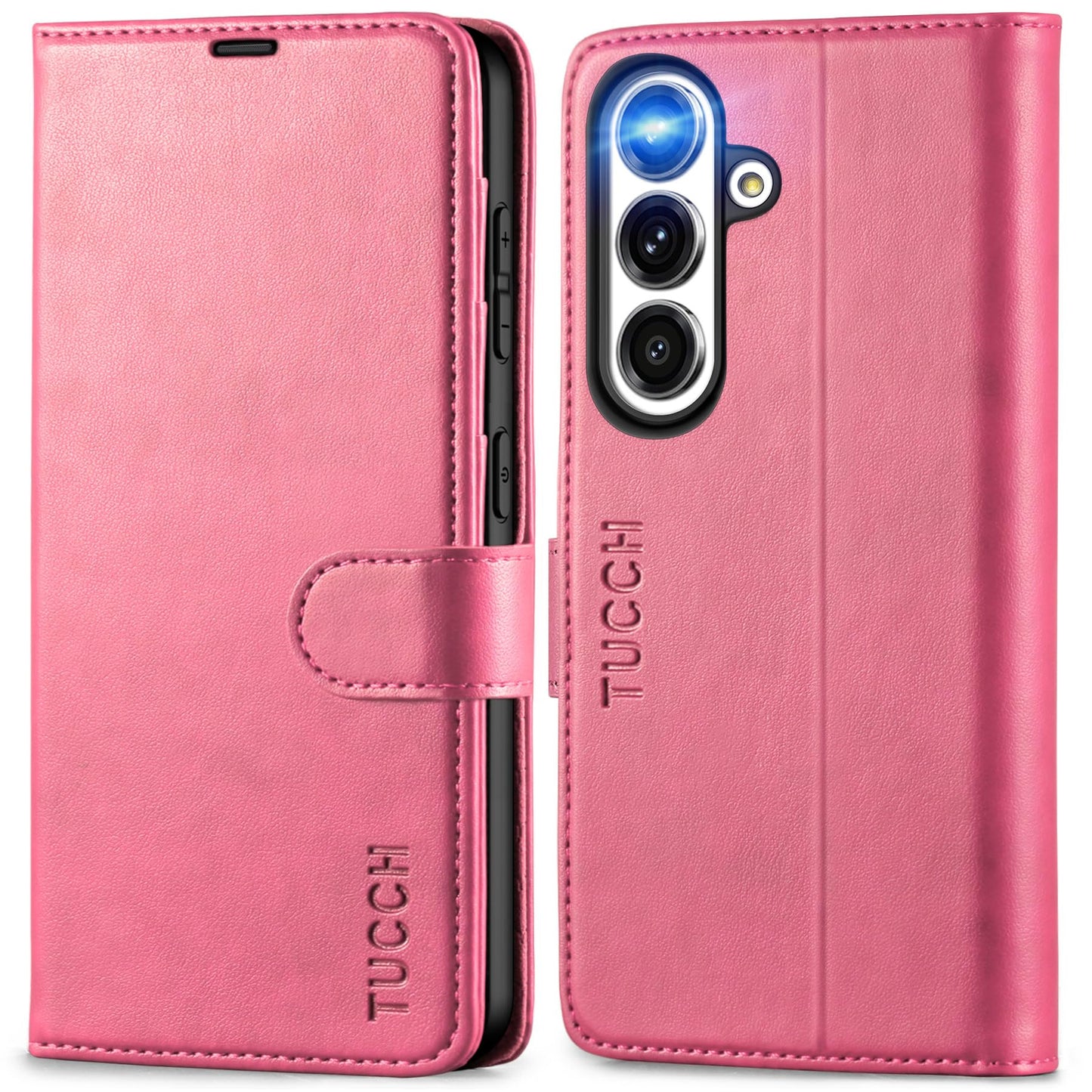 TUCCH usnjena torbica Samsung Galaxy S25 roza
