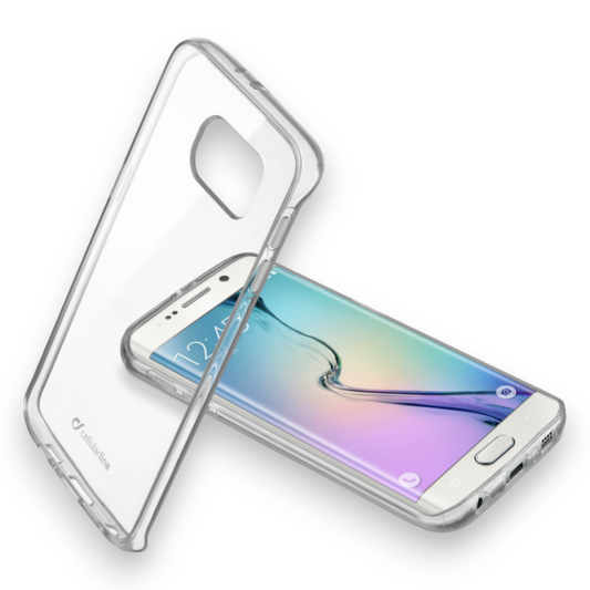 Silikonski ovitek "Antishock" za Samsung Galaxy S6 Edge – Cellularline – Prozorna / PC + TPU silikon