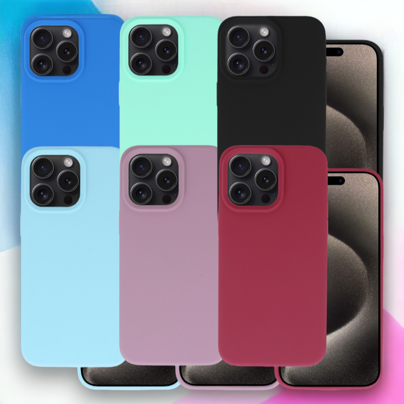 Silikonski ovitek "Soft Lite" za iPhone 15 – Infostyle – Temno rdeča / Silikon