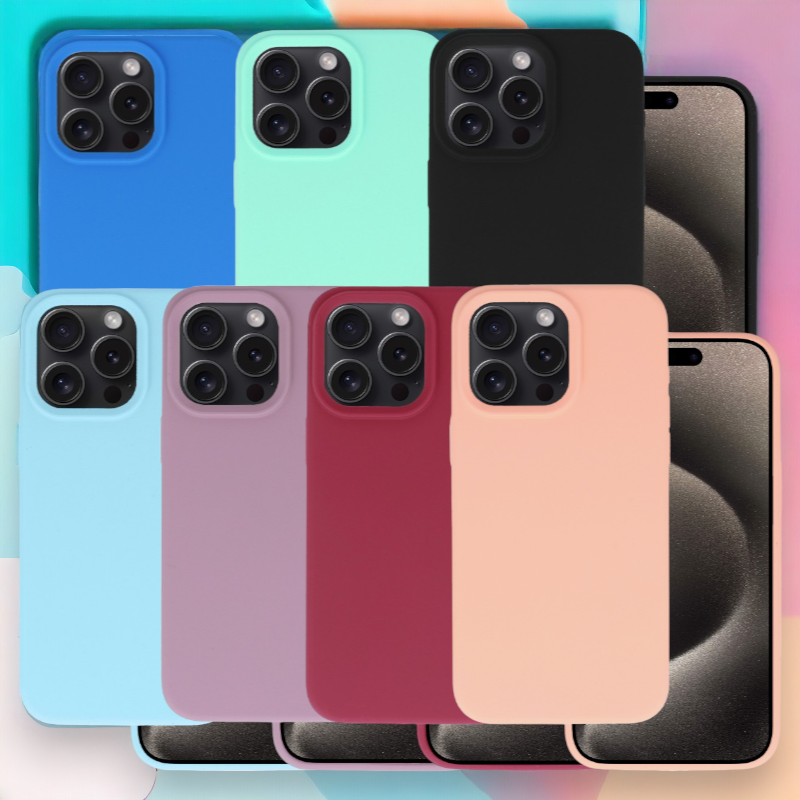 Silikonski ovitek "Soft Lite" za iPhone 15 Pro – Infostyle – Temno rdeča / Silikon