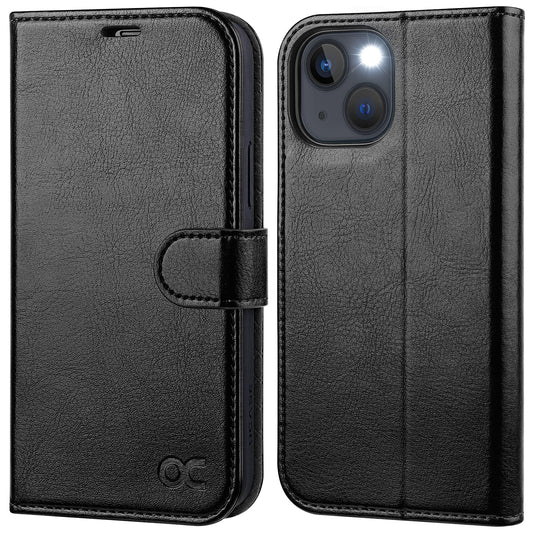 OCASE preklopni ovitek za iPhone 13 Mini, TPU, črna, tanek in zaščiten