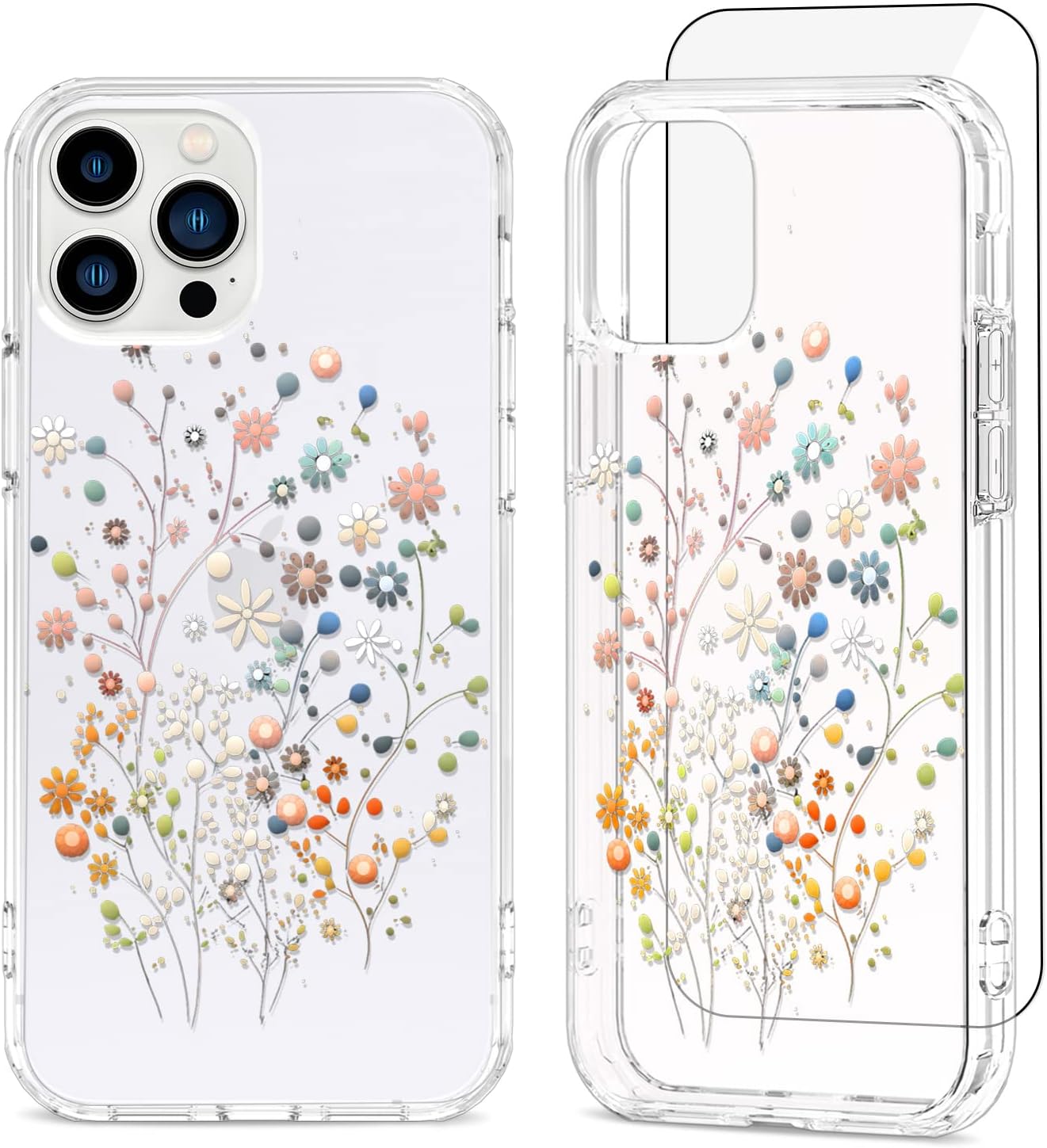 Maska + zaštitno staklo „Cute Little Blossom” – iPhone 13 / 14