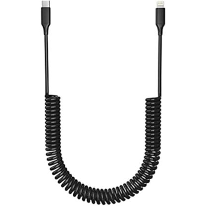 Polnilni in podatkovni kabel USB C v Lightning 0.4m, črna – Infostyle – Črna