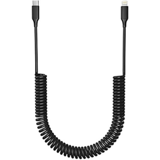 Polnilni in podatkovni kabel USB C v Lightning 0.4m, črna – Infostyle – Črna