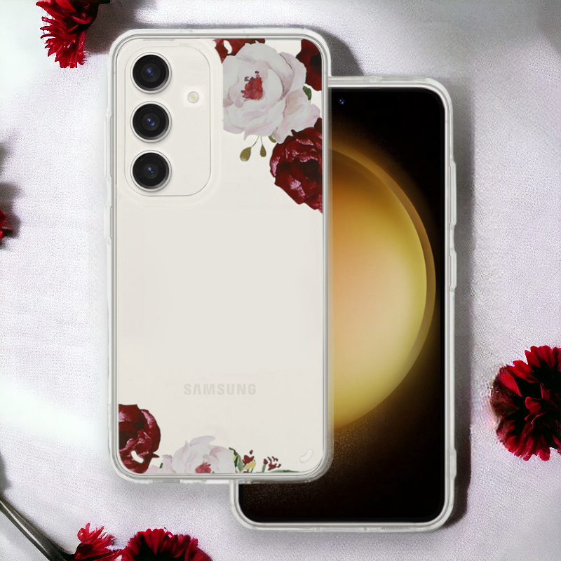 Ovitek "Flower" za Samsung Galaxy A15 4G/5G – Tel Protect – Rdeča / Silikon
