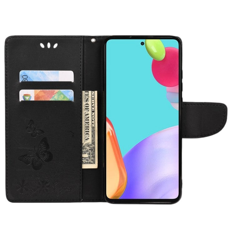 Preklopna torbica "Butterfly" Samsung Galaxy A33, črna – Infostyle