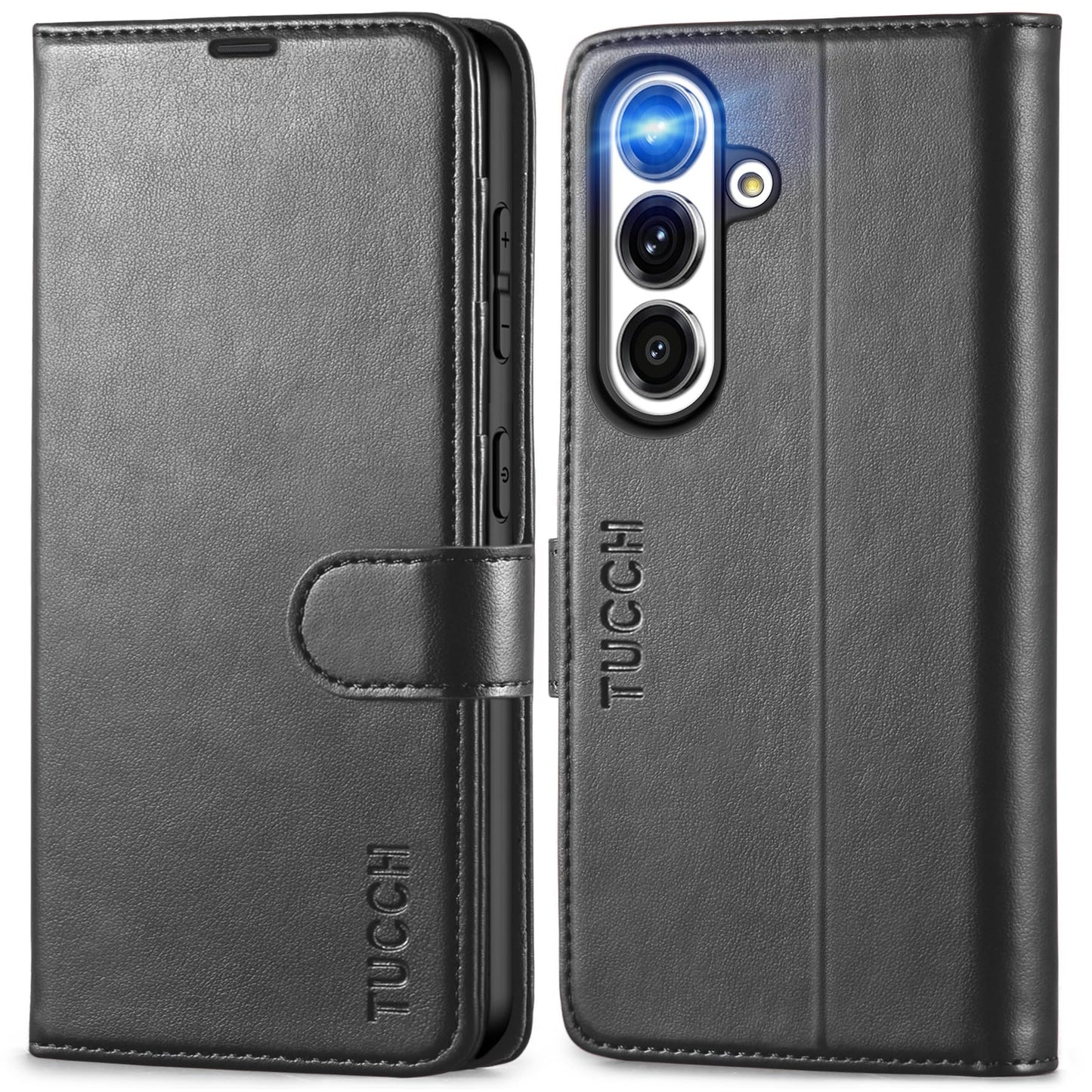 Preklopna torbica TUCCH Samsung Galaxy S25 črna