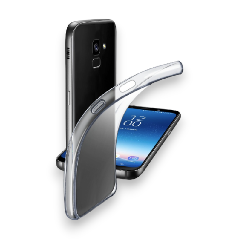 Silikonski ovitek "Fine" za Samsung Galaxy A8 (2018) – Cellularline – Prozorna / TPU silikon