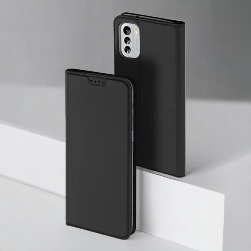 Premium preklopna torbica "SKIN Pro" za Nokia G60 – Dux Ducis – Črna / Umetno usnje + TPU silikon