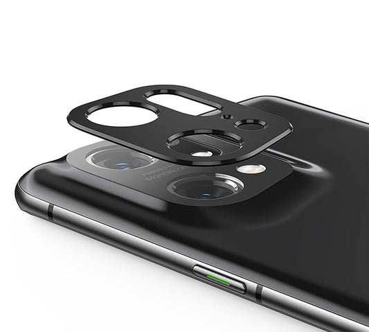 GIOPUEY zaščita kamere za OPPO Find X5 Pro – 360° kovinska, črna