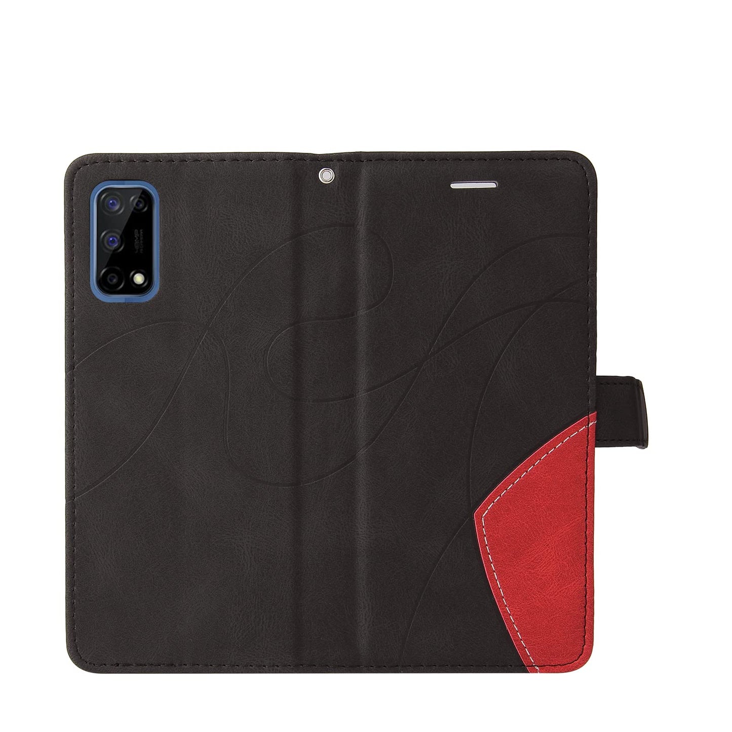 Preklopna torbica Oppo Realme V5 5G s režami za kartice črna