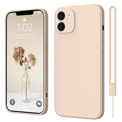 ElestBela silikonska maska za iPhone 12 – ultra tanka zaštitna maska s mikrovlaknima (kaki)