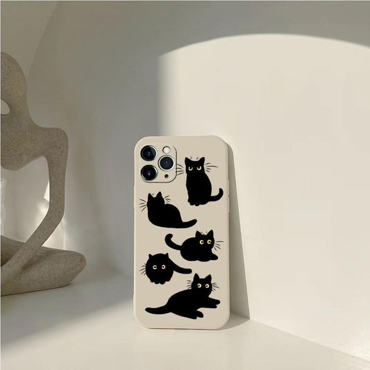 Slatka maskica za iPhone 15 Pro – bijela mekana TPU maskica s motivom crtanih životinja