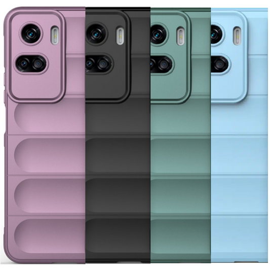 Silikonski ovitek "Valovi" za Honor 90 Lite – Techsuit – Črna / TPU silikon