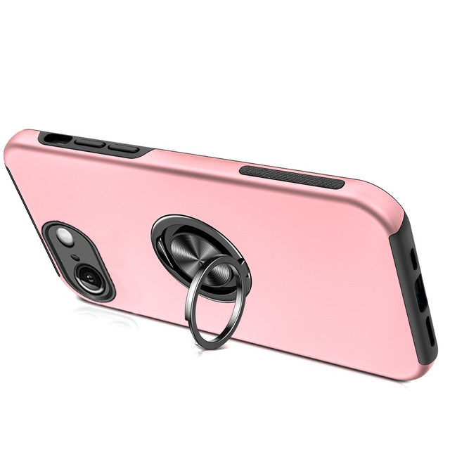 AOUIA maskica s stalkom za iPhone SE/7/8 (2020/2022), ružičasta, zaštita od udaraca i magnetni nosač
