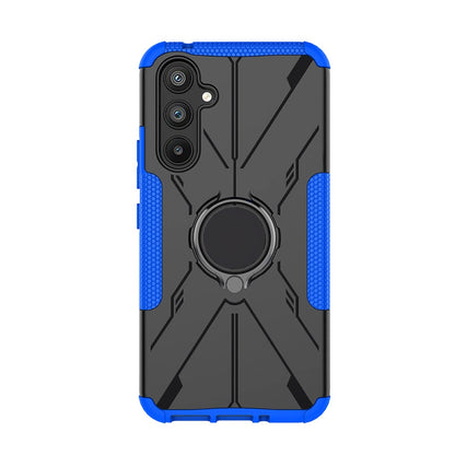 HAOYE ovitek za Samsung Galaxy A14 5G - 360° Magnetni Obroč, PC + TPU Zaščita Pred Udari, Moder