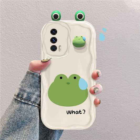 3D Cartoon silikonska maskica za Realme GT 5G – simpatičan dizajn žabe, zaštitna