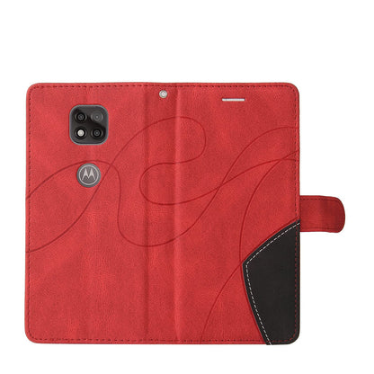 Preklopna torbica Motorola Moto G9 Power s režami za kartice rdeča