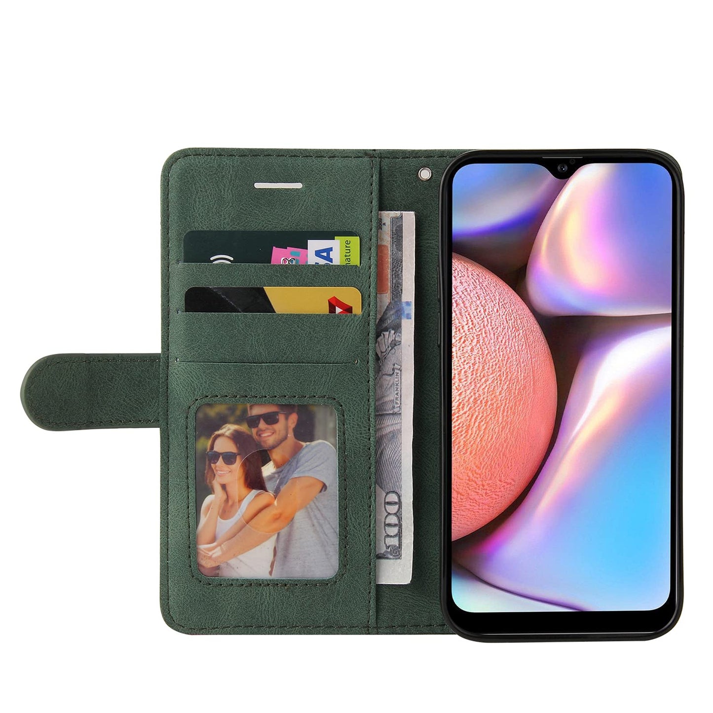 Preklopna torbica za Samsung Galaxy S20 Plus iz umetnega usnja – zelena