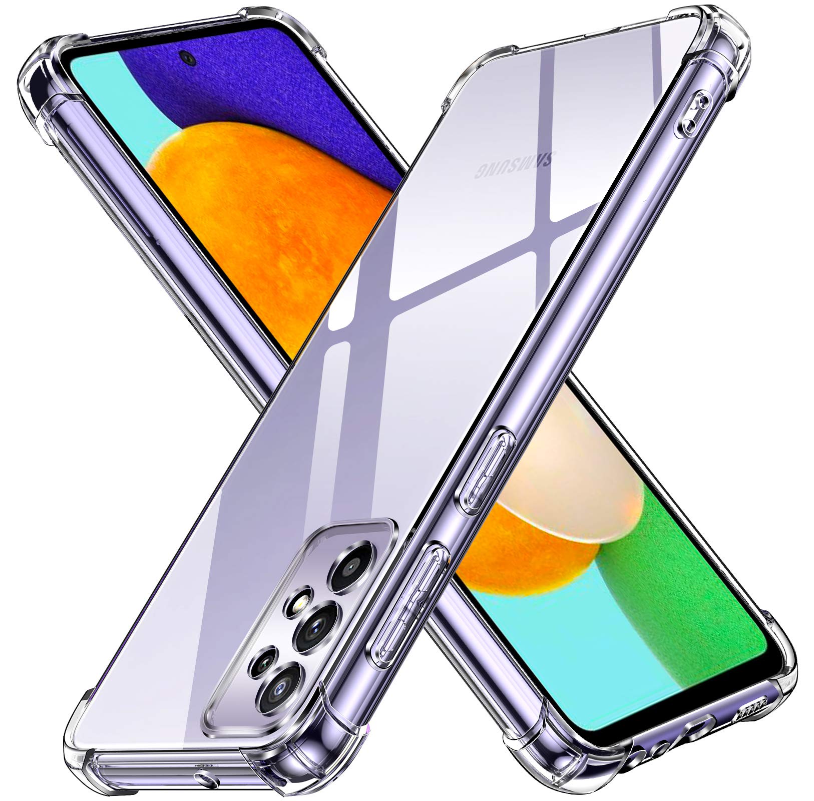 Silikonski ovitek iVoler Samsung Galaxy A52 5G A52 4G A52s 5G prozoren zaščitni vogali