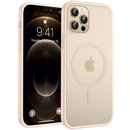 TOCOL-magnetni-ovitek-za-iPhone-12-Pro-6-1-MagSafe-mat-prozoren-puščavska-barva:TOCOL magnetni ovitek za iPhone 12 Pro (6,1") – MagSafe, mat prozoren, puščavska barva