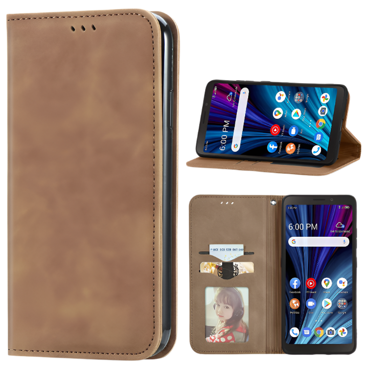 Preklopna torbica za telefon ZTE Blade A32 – Infostyle – Rjava