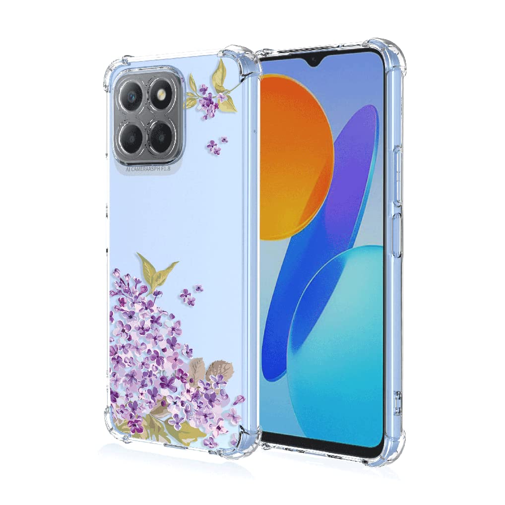 SEAHAI futrola za Honor X6 / X8 5G / 70 Lite – prozirna, s motivom trešnjinog cvijeta, TPU
