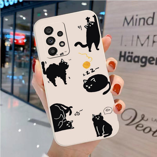 Simpatična TPU maskica za Samsung Galaxy A23 – bijela, s crtanim životinjama