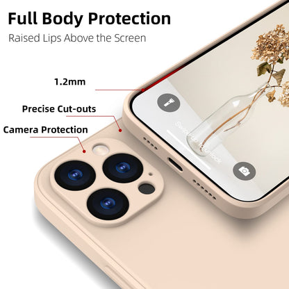 ElestBela silikonski ovitek za iPhone 13 Pro – ultra tanek zaščitni ovitek z mikrovlakni (kaki)