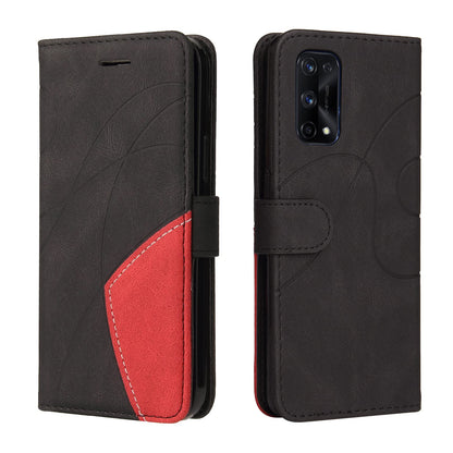 Preklopna torbica Oppo Realme X7 Pro torbica s stojalom in režami za kartice črna