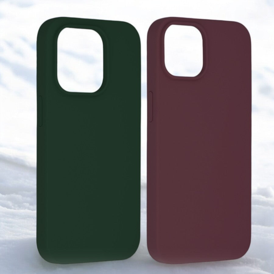Silikonski ovitek "Dark Green/Plum" za iPhone 14 Pro Max – Infostyle – Vijolična / TPU silikon