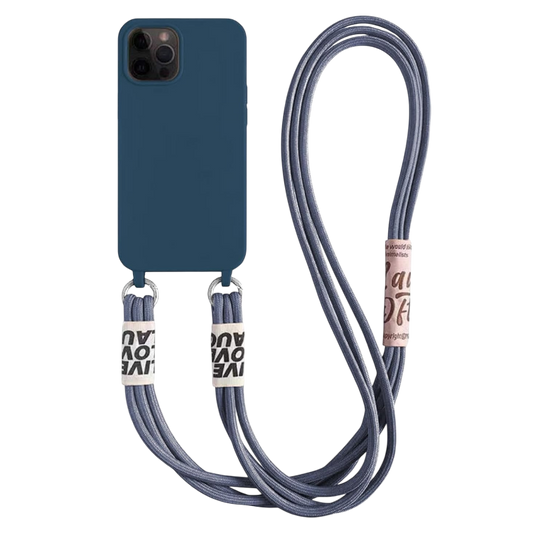Ovitek za telefon z verižico "Bakicey" za iPhone 13 Mini – Modra