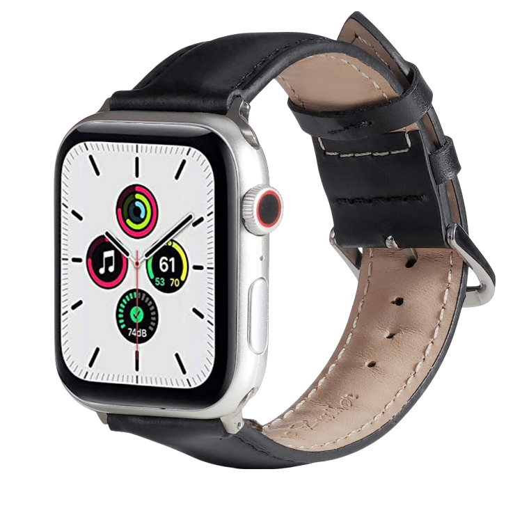 Pašček za Apple Watch 42/44/45/49mm, črna – Infostyle – Črna