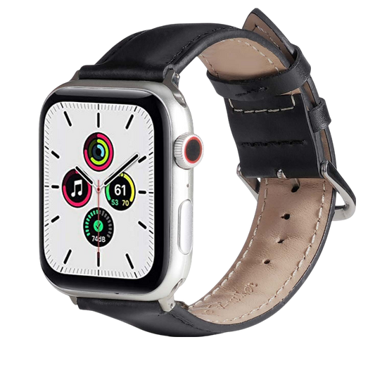Pašček za Apple Watch 42/44/45/49mm, črna – Infostyle – Črna