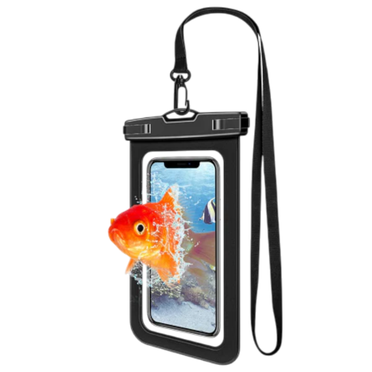 Vodoodporna univerzalna torbica za pametni telefon (7" - zaslon) – Techsuit – Črna